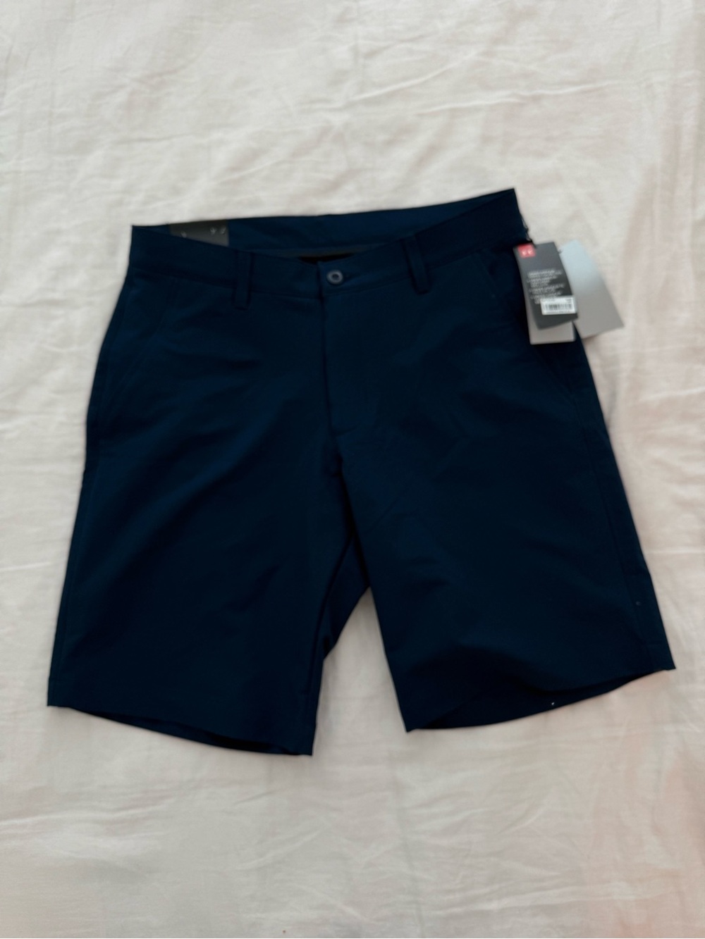 Under Armour Navy Flat-Front Performance Shorts